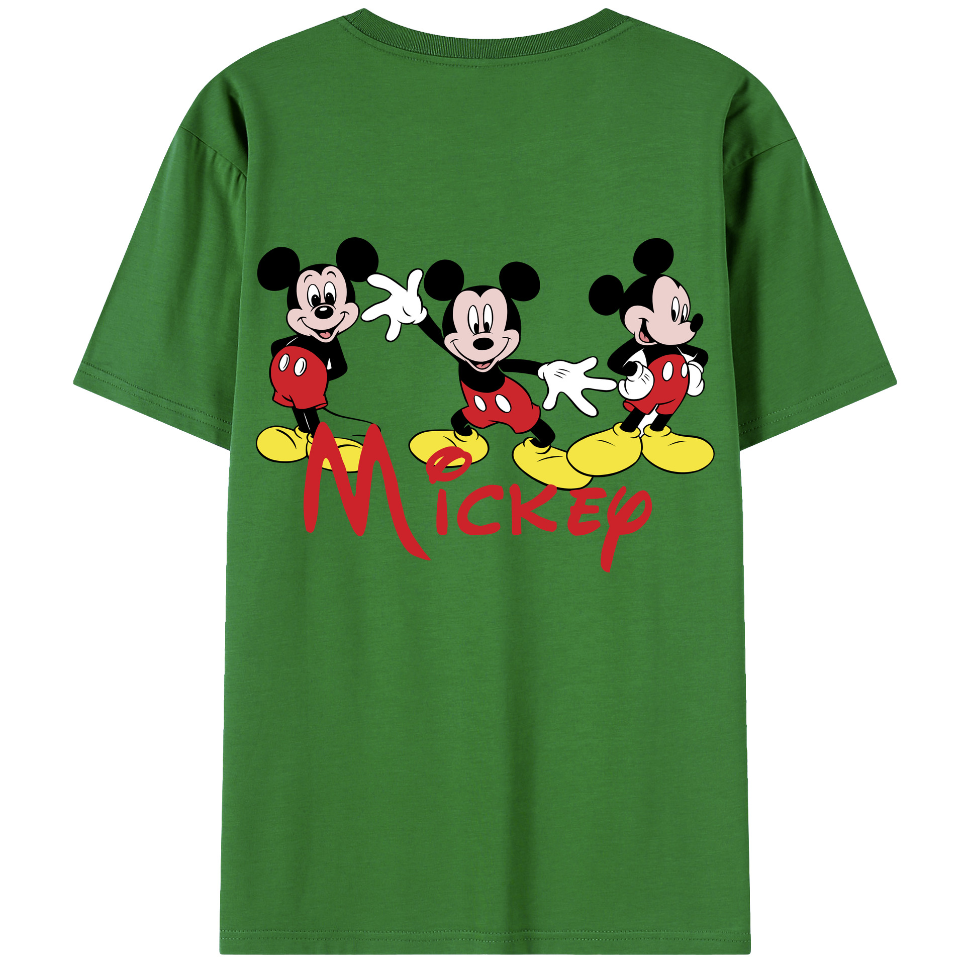 （画像用） ミッキーマウス Mickey Mouse レディース半袖Tシャツ(バックプリント)